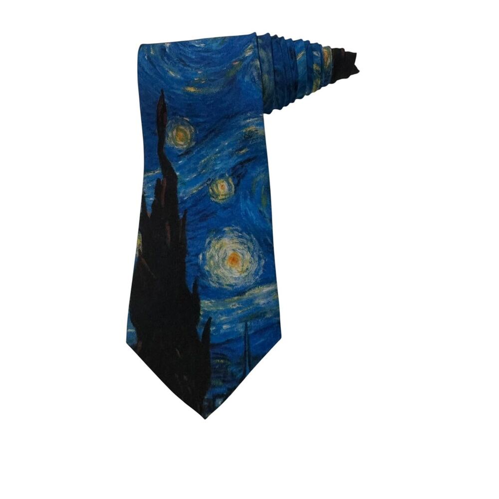 Ralph Marlin Vincent Van High Starry Night 1994 Vintage Novelty Necktie